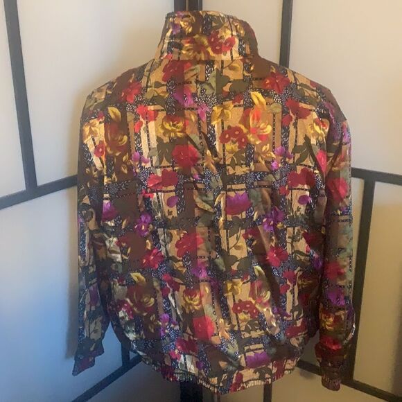 - ARGEE SPORTS Women’s Windbreaker Floral Jacket Large O620 - Picture 7 of 11